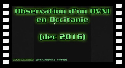 Observation OVNI zigzag -16 décembre 2016 en Occitanie